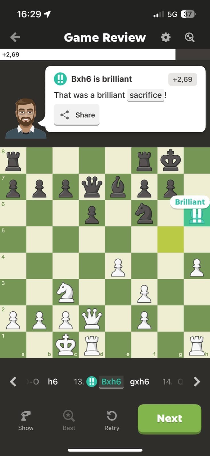 My first brilliant move