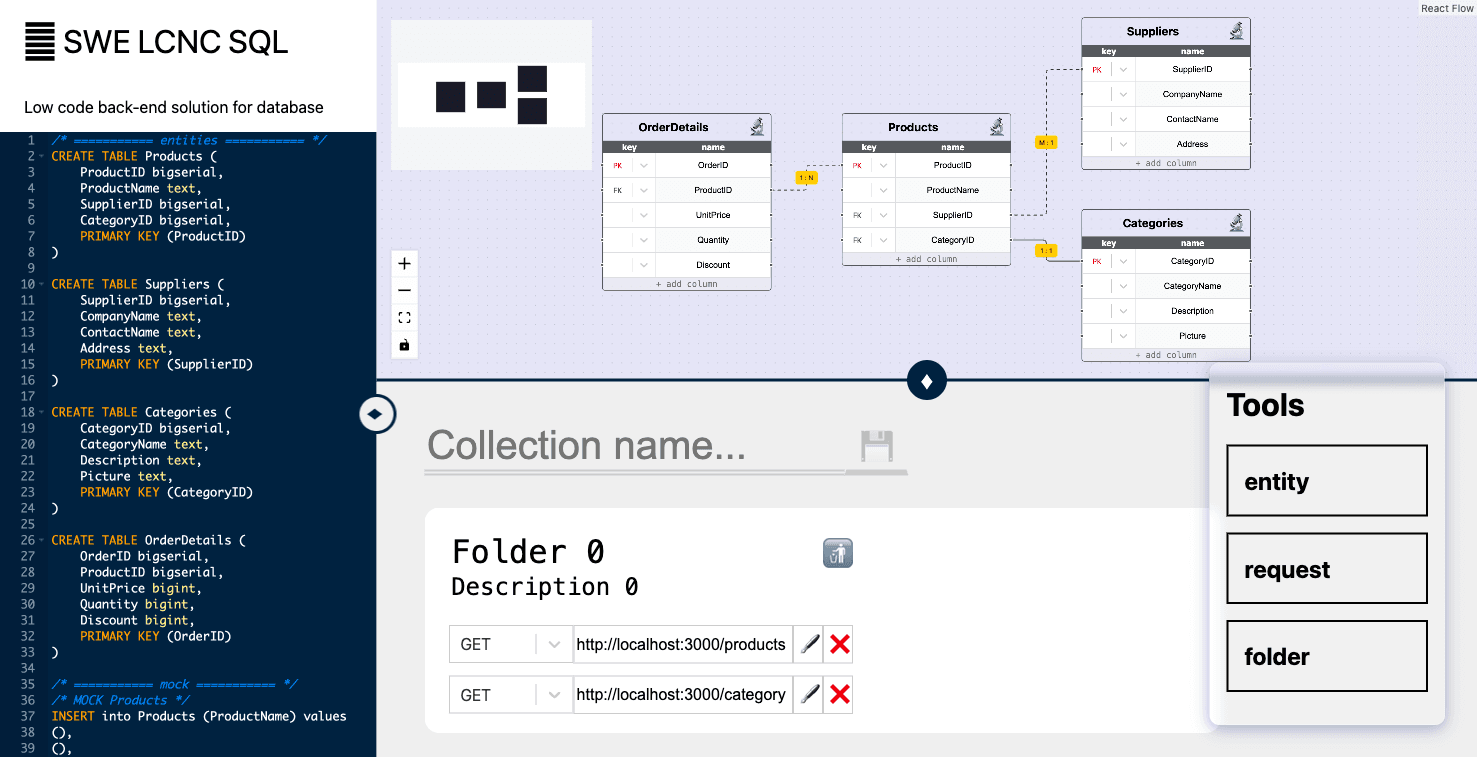 SWE — Low-Code SQL Builder